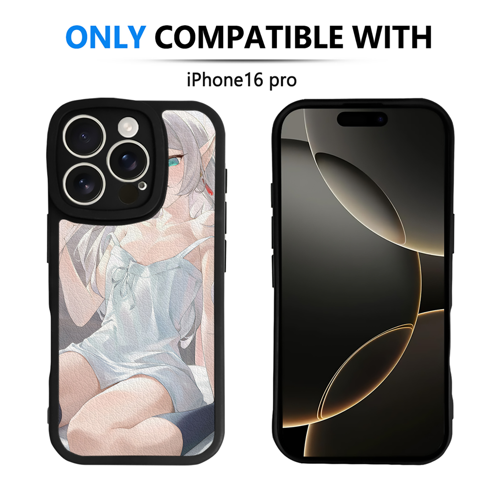 （画像用） 葬送のフリーレン Frieren 【iPhone 16シリーズ対応】シリコンスマホケース（レザー調） 材質：シリコン